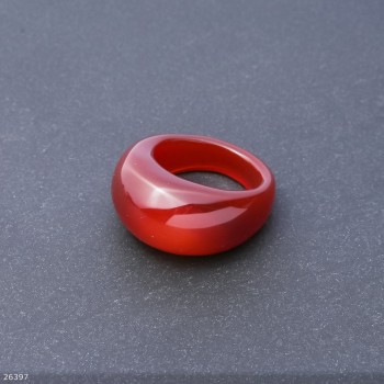 Anneau en cornaline naturelle, hauteur 6,5–15 mm, largeur 4–8 mm, diamètre 19 mm