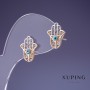 Boucles d'oreilles Xuping Paume 14×11 mm plaqué or 18K