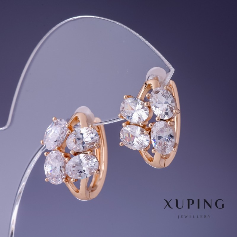 Boucles d'oreilles Xuping 18×13 mm «dorure 18K»