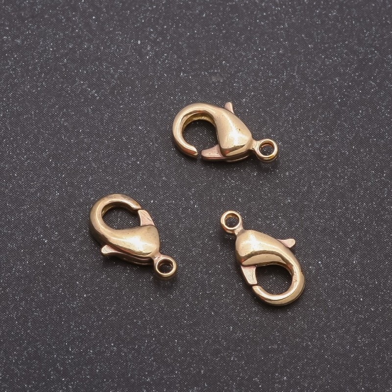 Fermoir 12×6 mm couleur bronze clair (Prix pour 10 pièces)
