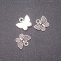 Fournitures - Pendentif Papillon, diamètre 13×11 mm, diamètre interne 1,7 mm, conditionnement 20 g ± 32 pièces