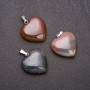 Pendentif «Cœur» en agate mousse naturelle 28 × 19 × 19 mm (+-)