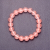 Bracelet en calcédoine naturelle – boules lisses de 8 mm de diamètre (±) sur élastique, tour de poignet 18 cm