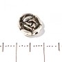 Fourniture : perle à insertion Rose plate 10 mm, conditionnement 20 g, ±19 pièces