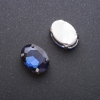 Prix pour l'emballage / 10 pièces. Cristal cousu à griffes ovale 13×18 mm bleu