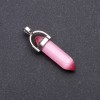 Pendentif œil de chat rose hexagonal