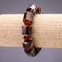 Bracelet en agate barillet 15×12 mm (±), longueur 18 cm sur élastique