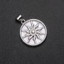 Pendentif Yarilo en nacre blanche, diamètre 32 mm