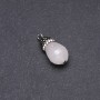 Pendentif «Gland» en quartz rose 13×26 mm (±)