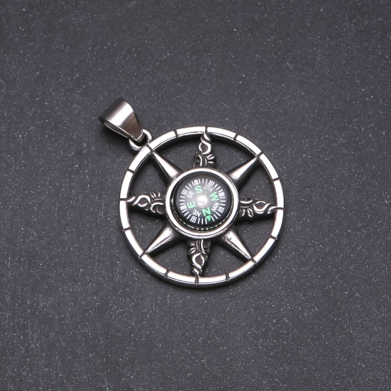 Pendentif Étoile-Boussole 39×50 mm