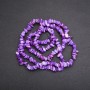 Perles sur fil, nacre teintée, éclats de 7 mm, longueur 80 cm