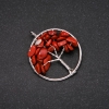 Pendentif «Arbre du bonheur» jaspe rouge, diamètre 30 mm