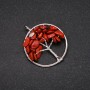 Pendentif «Arbre du bonheur» jaspe rouge, diamètre 30 mm