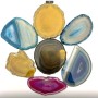 Pendentif en agate brute — tranche assortie 37×55 mm (±) avec trou
