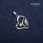 Pendentif Xuping Cœur 15×18×23 mm Rhodium