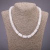 Collier en cristal naturel multifacette, diamètre 10×15 mm (±), longueur 48 cm