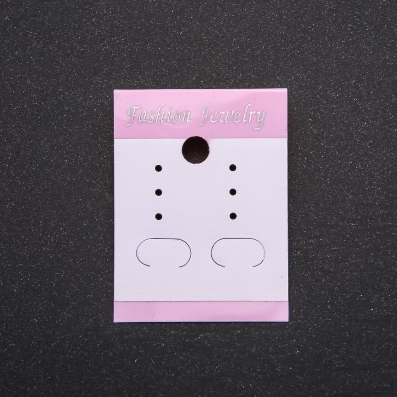 Plaquette rose pour boucles d'oreilles, 5 × 3,7 cm, 100 pièces