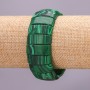 Bracelet élastique en malachite (pressée) - maillon 8×22 mm, longueur 18 cm