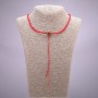 Cordon pour le cou rouge et vert avec fermoir 60 cm