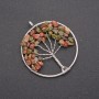 Pendentif «Arbre du Bonheur» Jaspe héliotrope, diamètre 50 mm