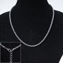 Chaîne pour bijoux fantaisie, câble métallique, 44 cm (+)
