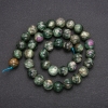 Perles en pierre naturelle de lépidolite, sphères lisses, diamètre 10 mm (±), longueur 38 cm+