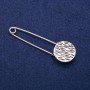 Broche-épingle Monnaie 22×76 mm, métal argenté