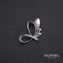 Pendentif Xuping avec pierres blanches 18×33 mm rhodié
