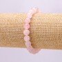 Bracelet élastique naturel – Quartz rose, perles lisses, diamètre 10 mm