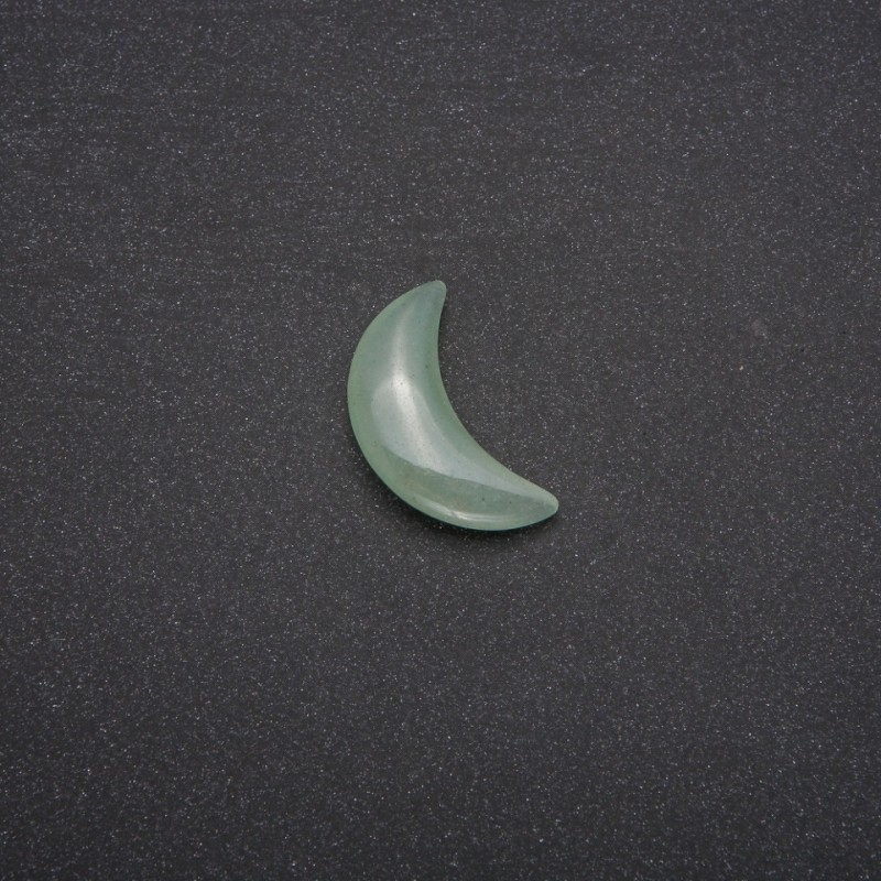Pierre souvenir en néphrite en forme de Lune 16×30×8(±)mm