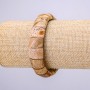 Bracelet élastique à maillons jaspe paysagé, diamètre 15×12 mm, tour de poignet 18 cm