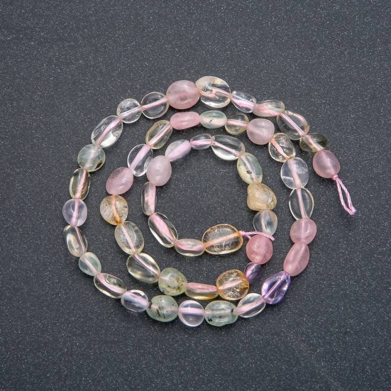 Perles assorties facettées, diamètre 10×6 mm, longueur 40 cm +