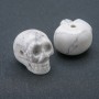 Perle en forme de crâne en howlite naturelle 25 × 19 mm +