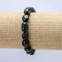 Bracelet élastique en agate naturelle facettée, diamètre 8×10 mm+