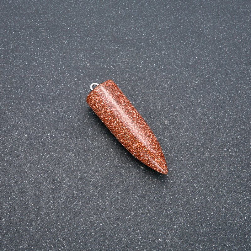 Pendentif-pendule boule en aventurine « sable doré » (synthétique) 13×40×45 mm (±)