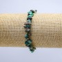 Bracelet en chrysocolle sur élastique, éclats, diamètre 10 mm, longueur 18 cm