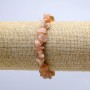 Bracelet en sélénite rose sur élastique, perles chips de 10 mm, longueur 18 cm