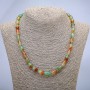Collier en agate du Brésil barillet, diamètre 8 × 12 mm ±, longueur 45 cm ±
