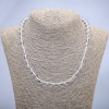 Collier en cristal de roche, perles rondes lisses, diamètre 8 mm, longueur 45 cm ±