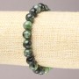 Bracelet élastique en zoïsite naturelle, perles lisses, diamètre 8 mm (±)