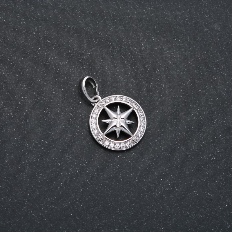 Pendentif Xuping plaqué rhodium avec strass blancs 22×15 mm +