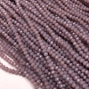 Perles lilas mates en cristal tchèque — rondelles facettées, diamètre 3,5×3 mm, longueur 36–38 cm + -
