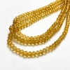 Perles sur fil – Cristal tchèque sur fil jaune clair miel transparent rondelle facettée, diamètre 6 × 4,5 mm + -, longueur 38-40 cm +