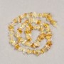 Perles sur fil – Citrine éclats naturels 8×3 mm + -, longueur 39 cm +