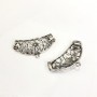 Lot de 5 bases de pendentif argenté 32×15 mm