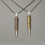 Pendentifs jumeaux Boules sur cordon 52×8 mm ±, longueur 45–50 cm