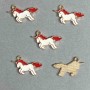 Pendentif licorne émaillé – conditionnement 9 pièces – 22×12 mm
