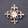 Broche Ordre de la Beauté 50×50 mm métal jaune