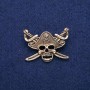 Broche pirate dorée 29×39 mm
