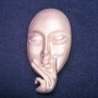 Broche Accent Masque métal argenté 39 × 73 mm